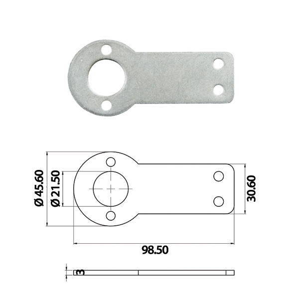 Кронштейн стальной заправочного устройства D01